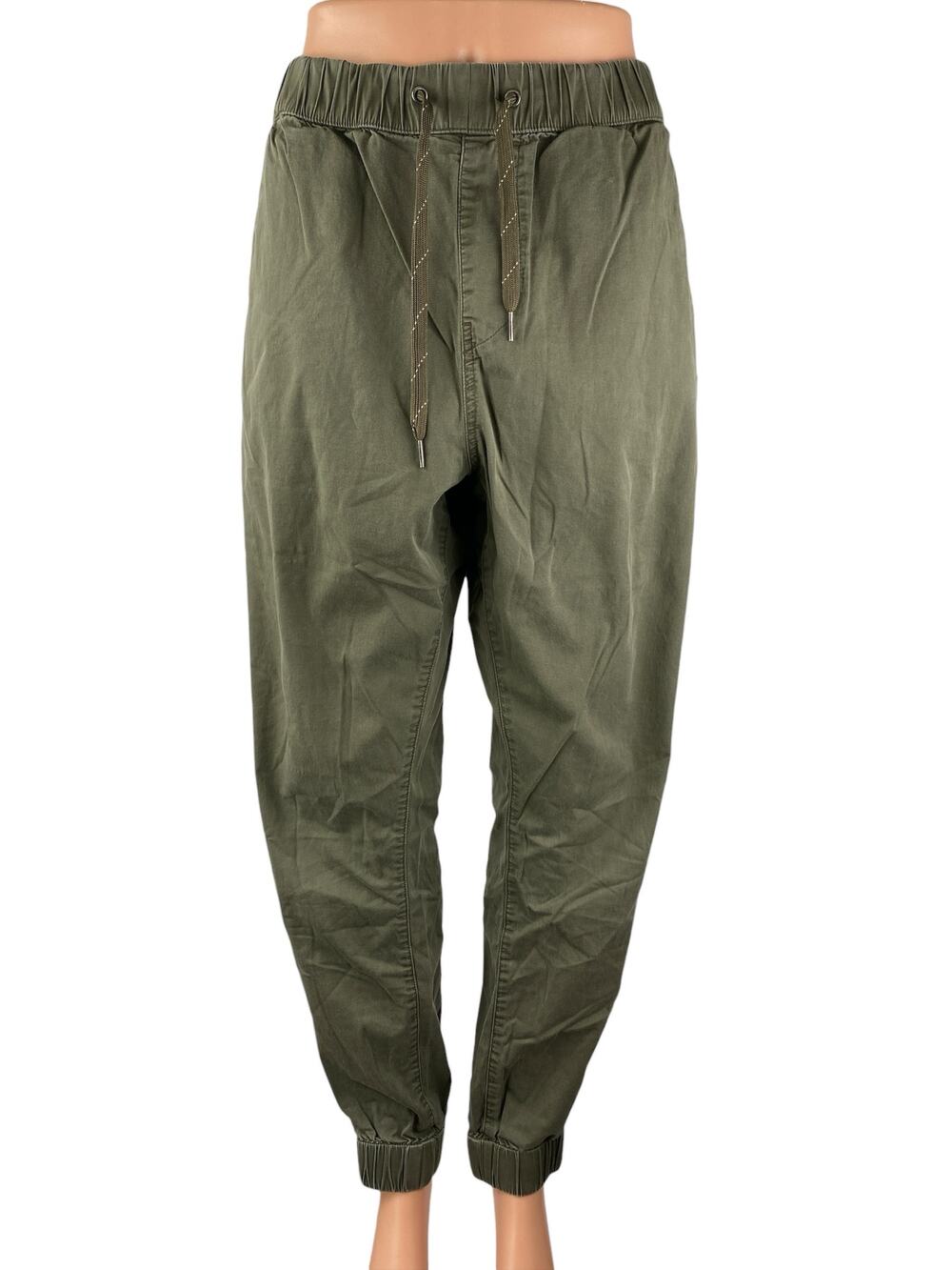 LRG Women's Green High Waisted Carrot Tapered Jogger Trousers Pants Size 34
